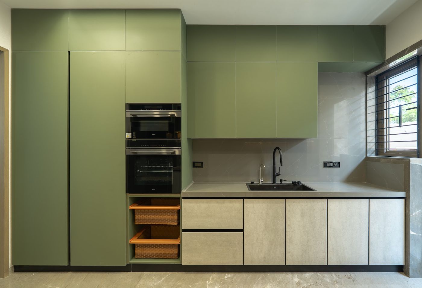 Sage green tall units, Bolaram